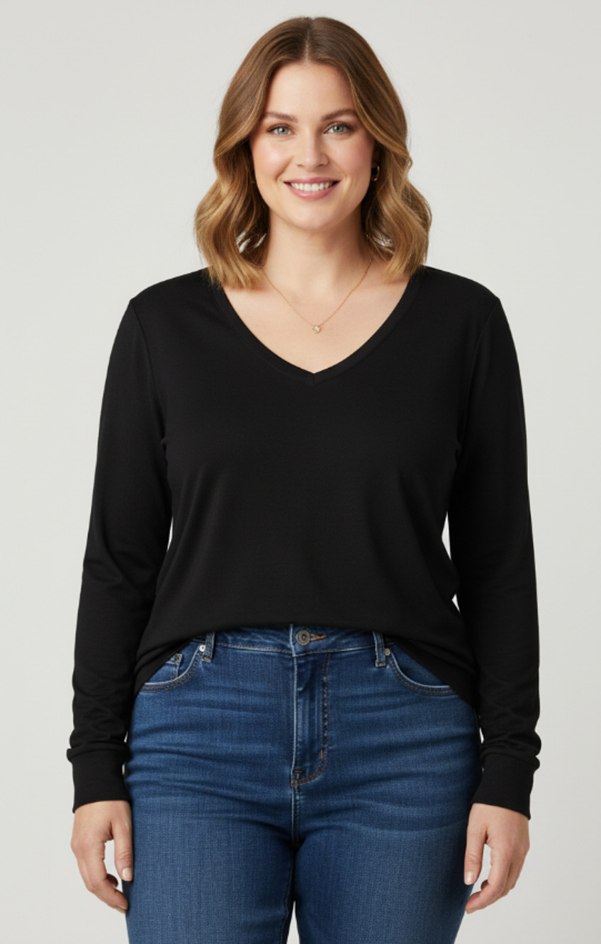 UNIVERSAL STANDARD LONG SLEEVE T-SHIRT PIMA COTTON BLEND WOMENS SZ MEDIUM 18-20